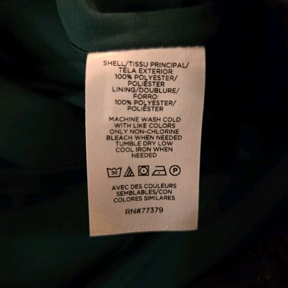 Ann Taylor Tweed Skirt Size 0 Petite Green Black Pencil Career Holiday Sequins - Picture 7 of 11